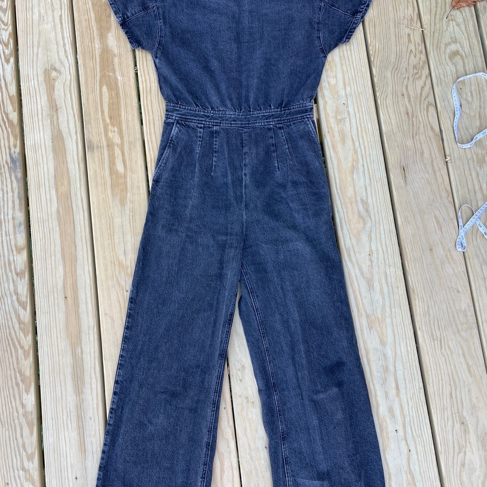 Rachel Comey black washed denim Jumpsuit